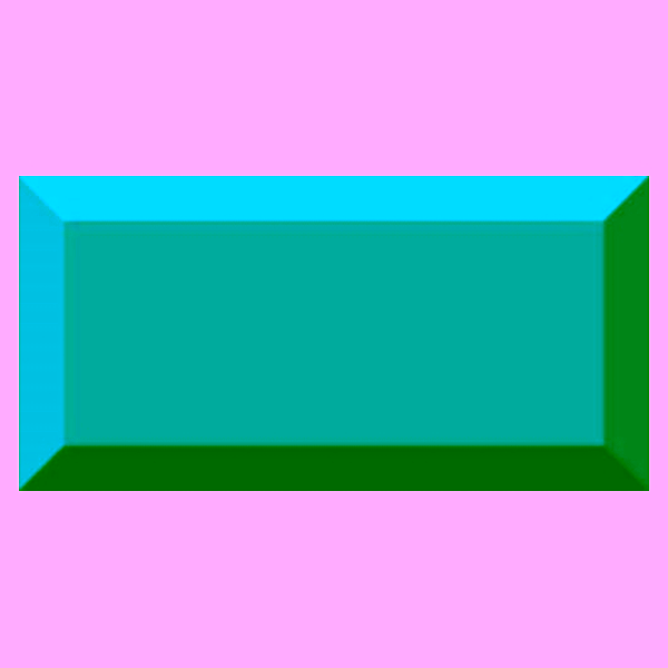Ribesalbes Metro csempe Teal Brillo 7,5 x 15 cm