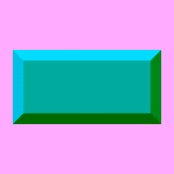 Ribesalbes Metro csempe Teal Brillo 10 x 20 cm